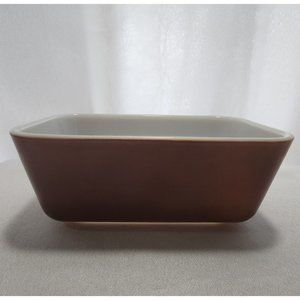 Pyrex Old Orchard Brown 1.5 pint Refrigerator Dish 0502 small glass loaf pan
